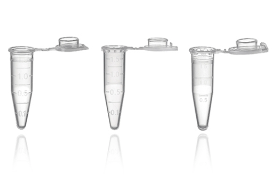 1.5 mL Microcentrifuge Tubes. Case of 10,000 tubes each.