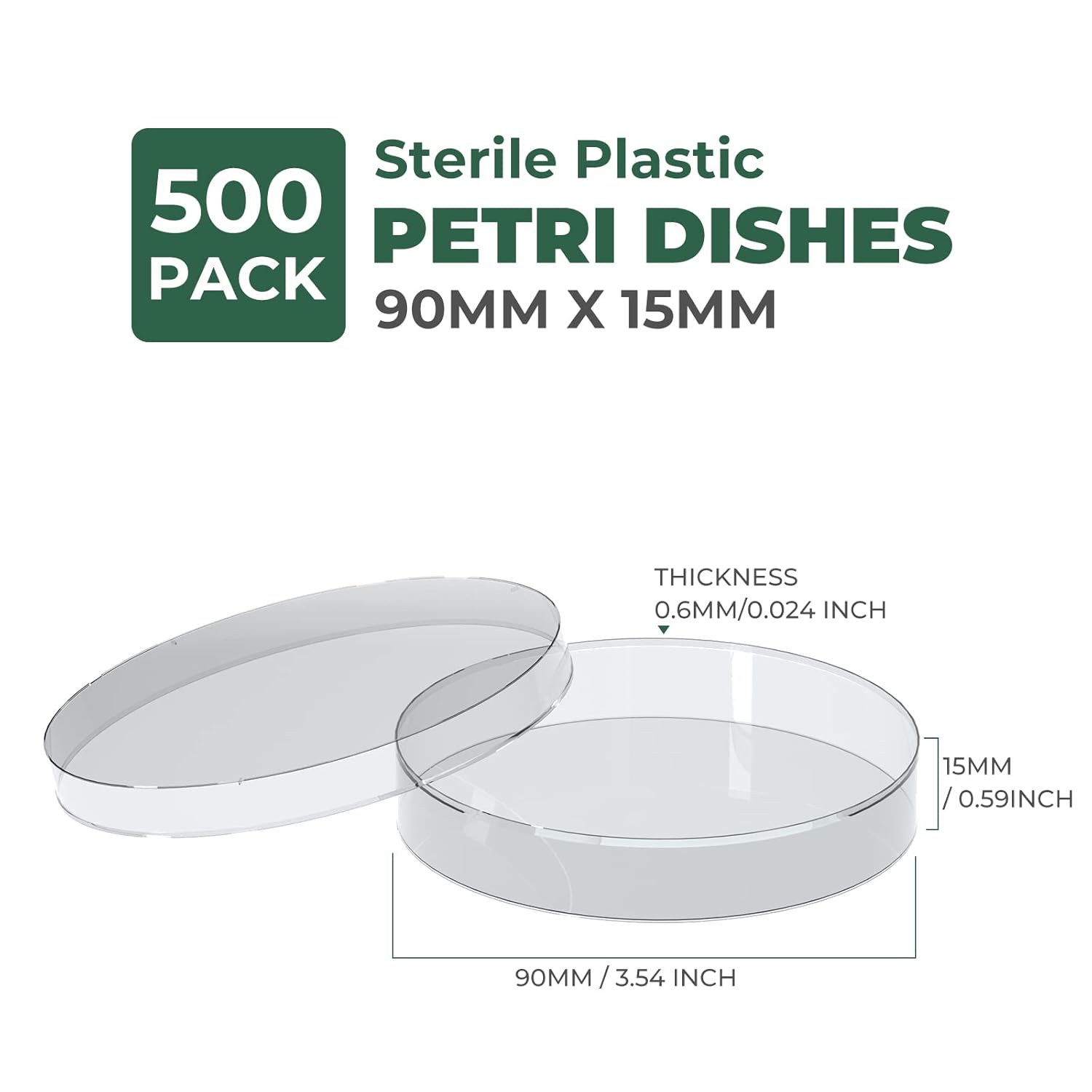 Sterile Petri Dishes (Case of 500 pcs; 90mm X 15mmm)