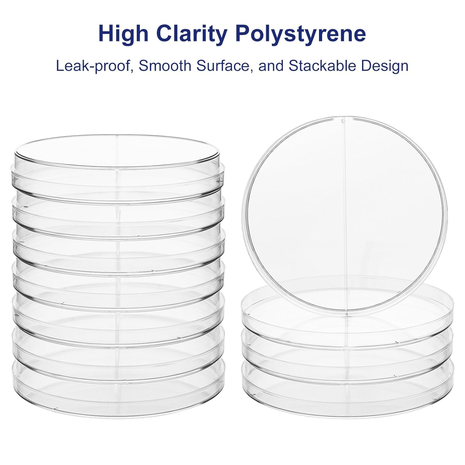 Sterile Petri Dishes with 2 compartments (Case of 500 pcs; 90mm X 15mmm)